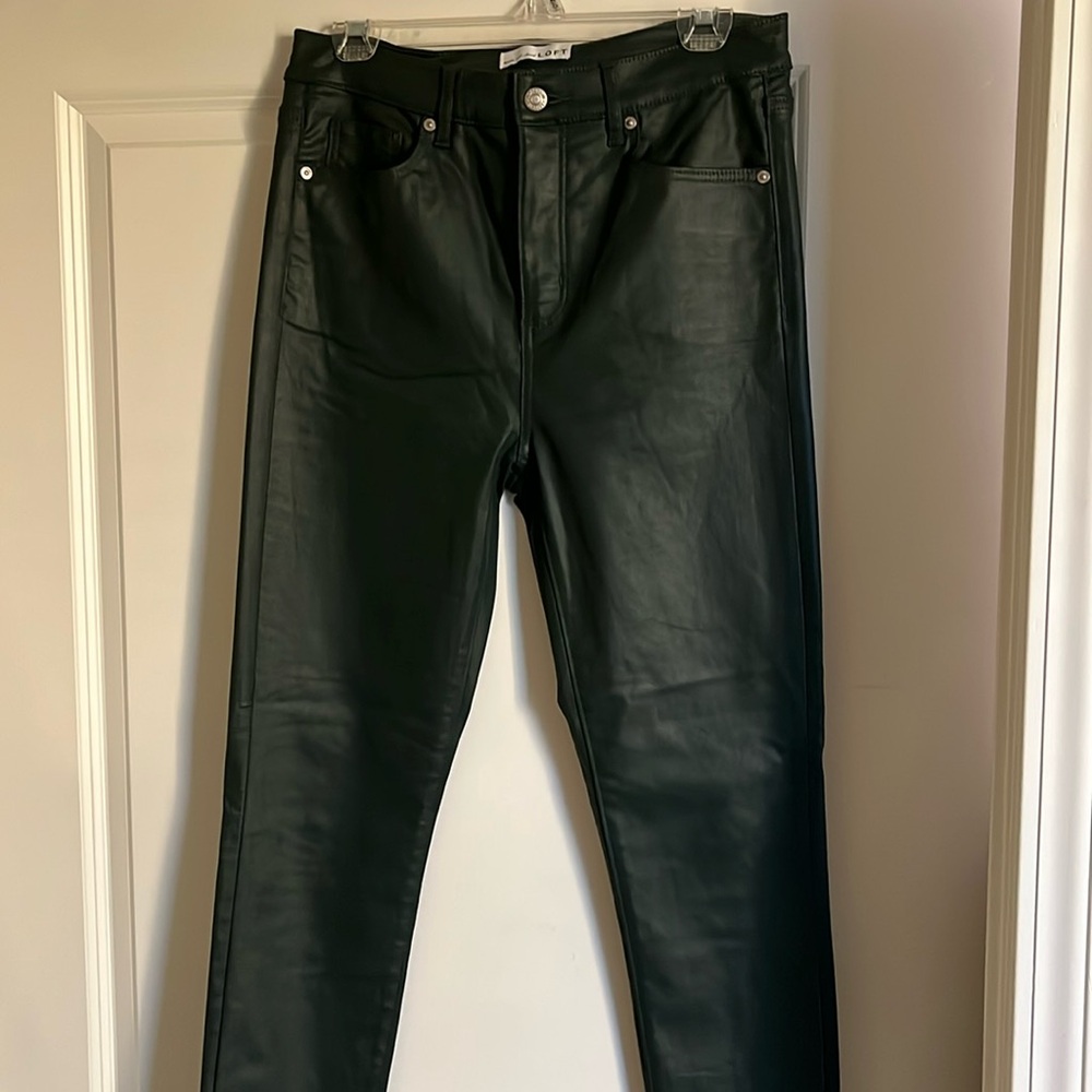 Loft Coated High Rise Pants